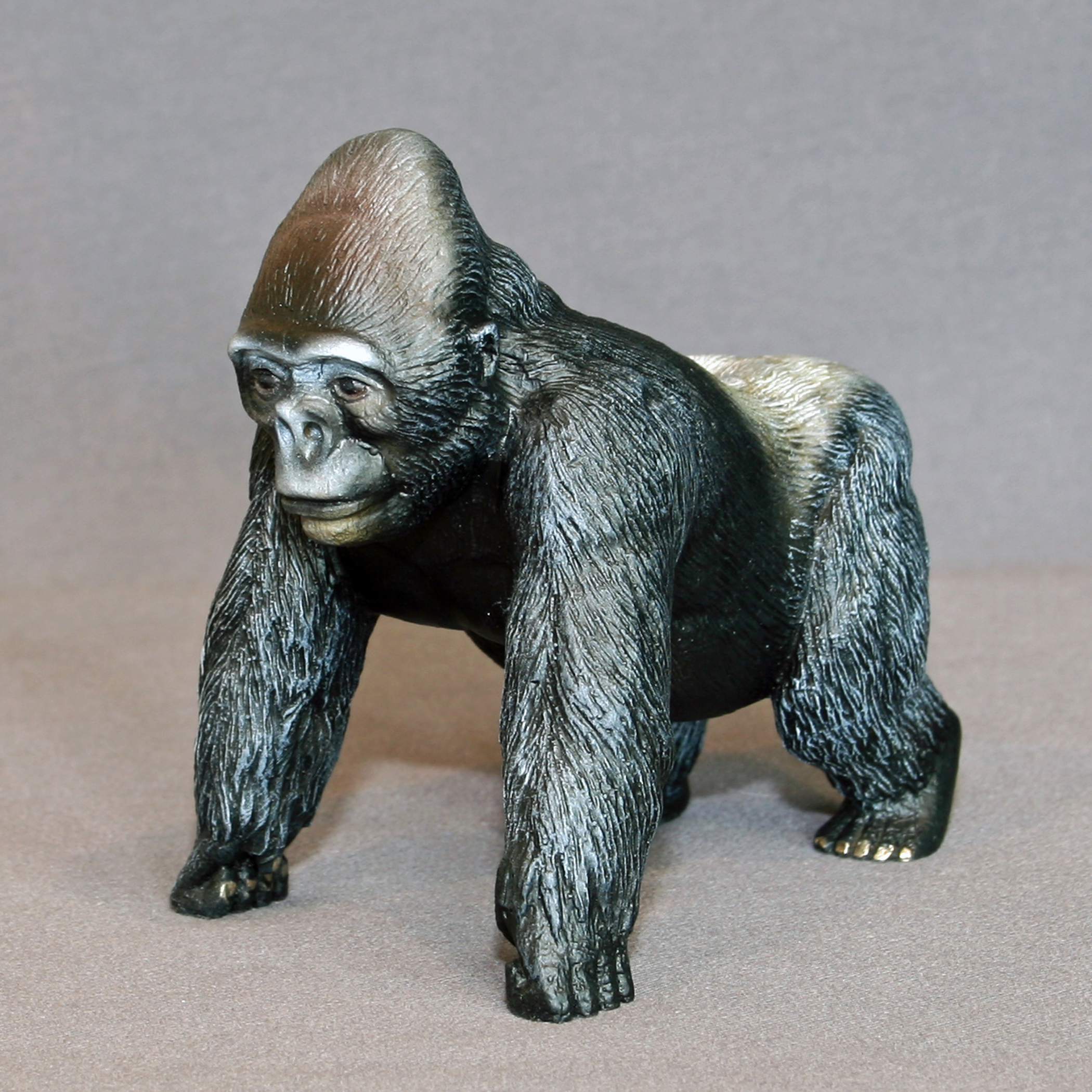 wooden gorilla statue